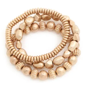 Golden Allure Beaded Bracelet Set: Classic Charm Meets Contemporary Elegance