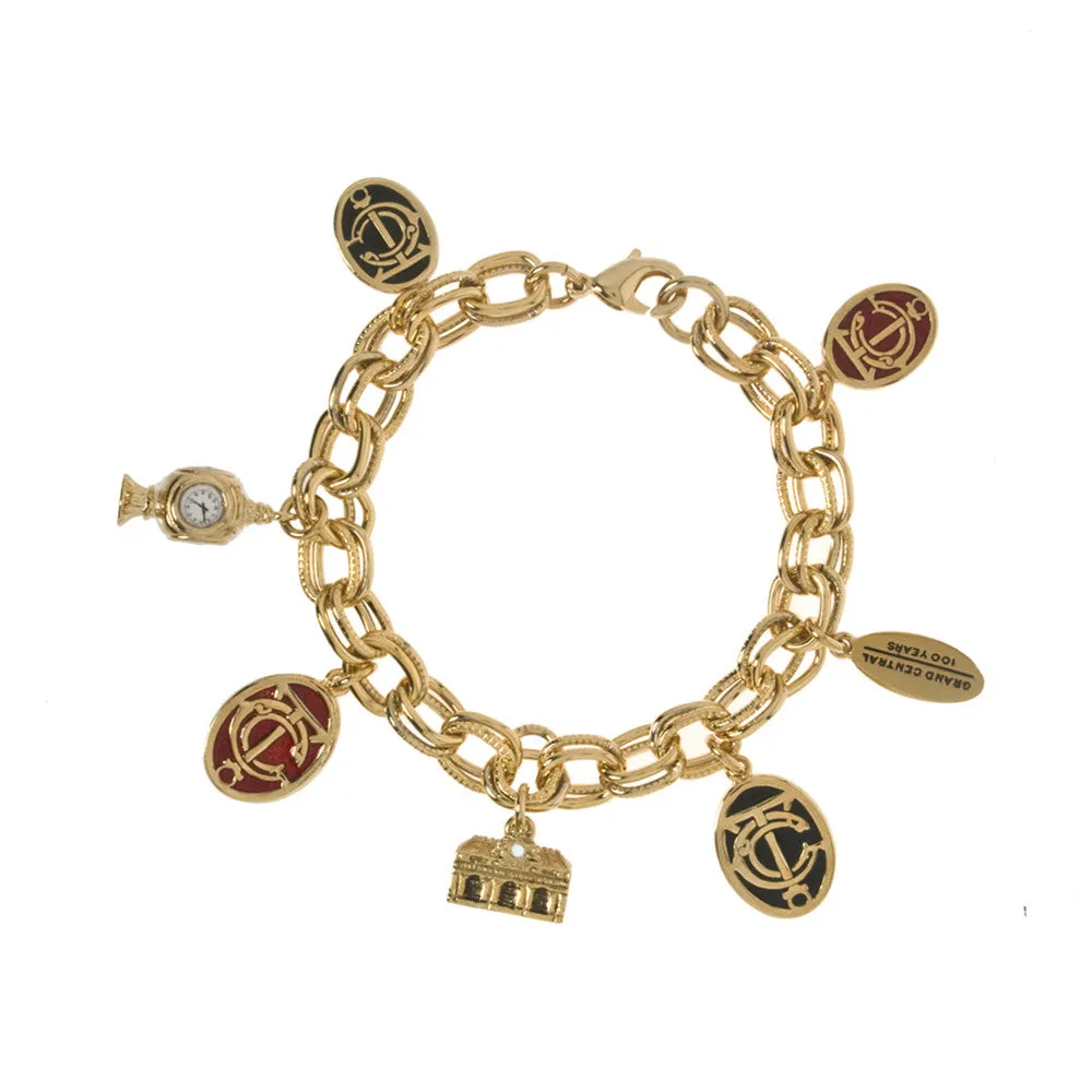 Grand Central Goldtone Multi-Charm Bracelet