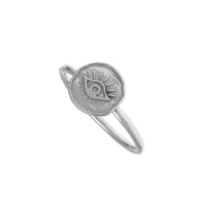 Gregio Funky Metal/ Symbolic Eye Ring - Silver