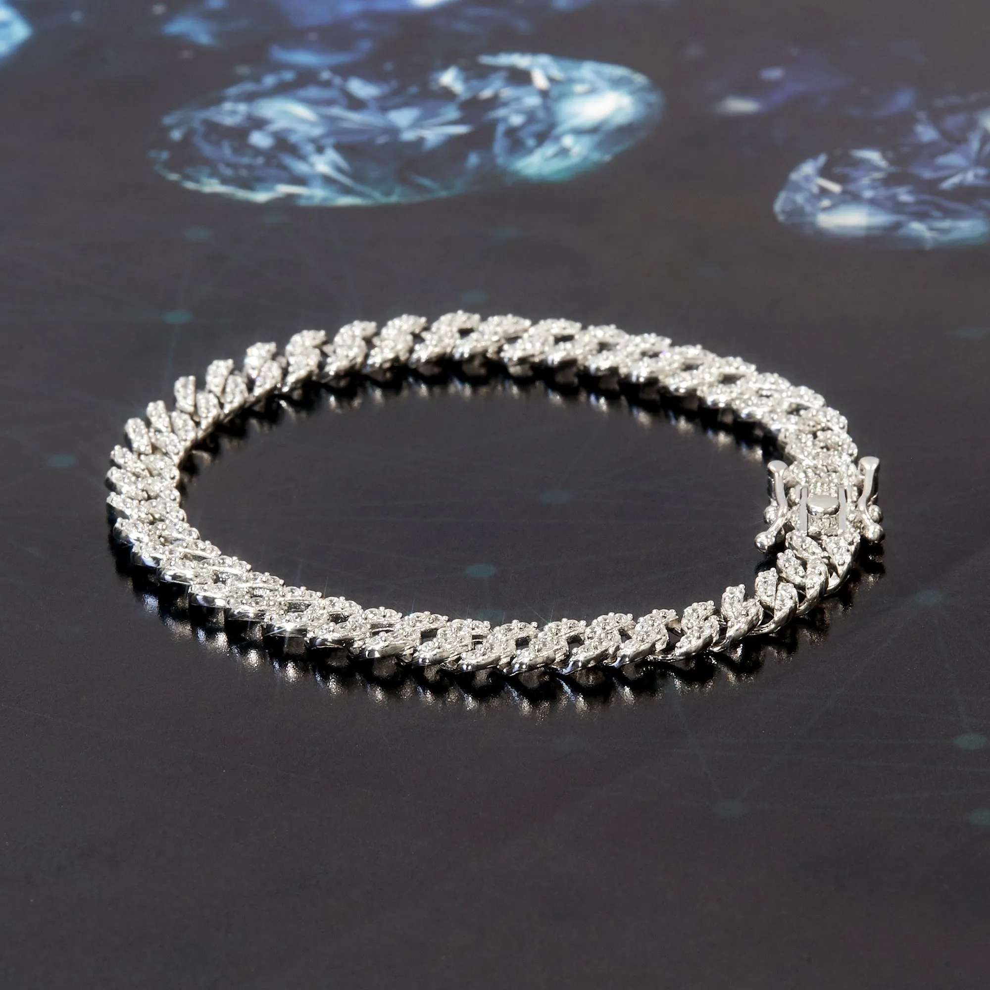 Handcrafted Brilliance: SparkleCrafter Curb Bracelet