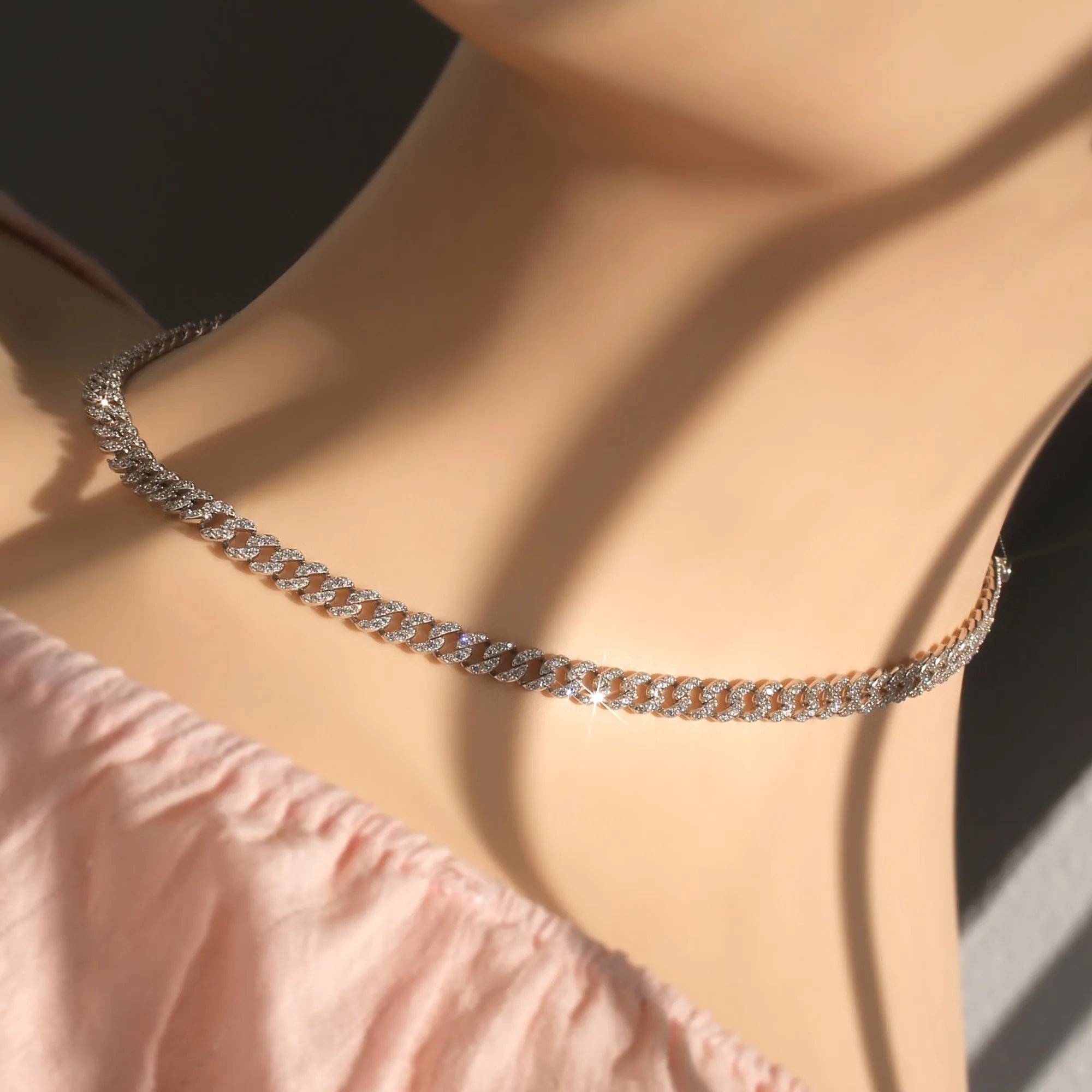Handcrafted Brilliance: SparkleCrafter Curb Bracelet