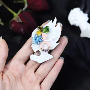 Handmade Fashion Acrylic Beautiful Lady Brooches For Women