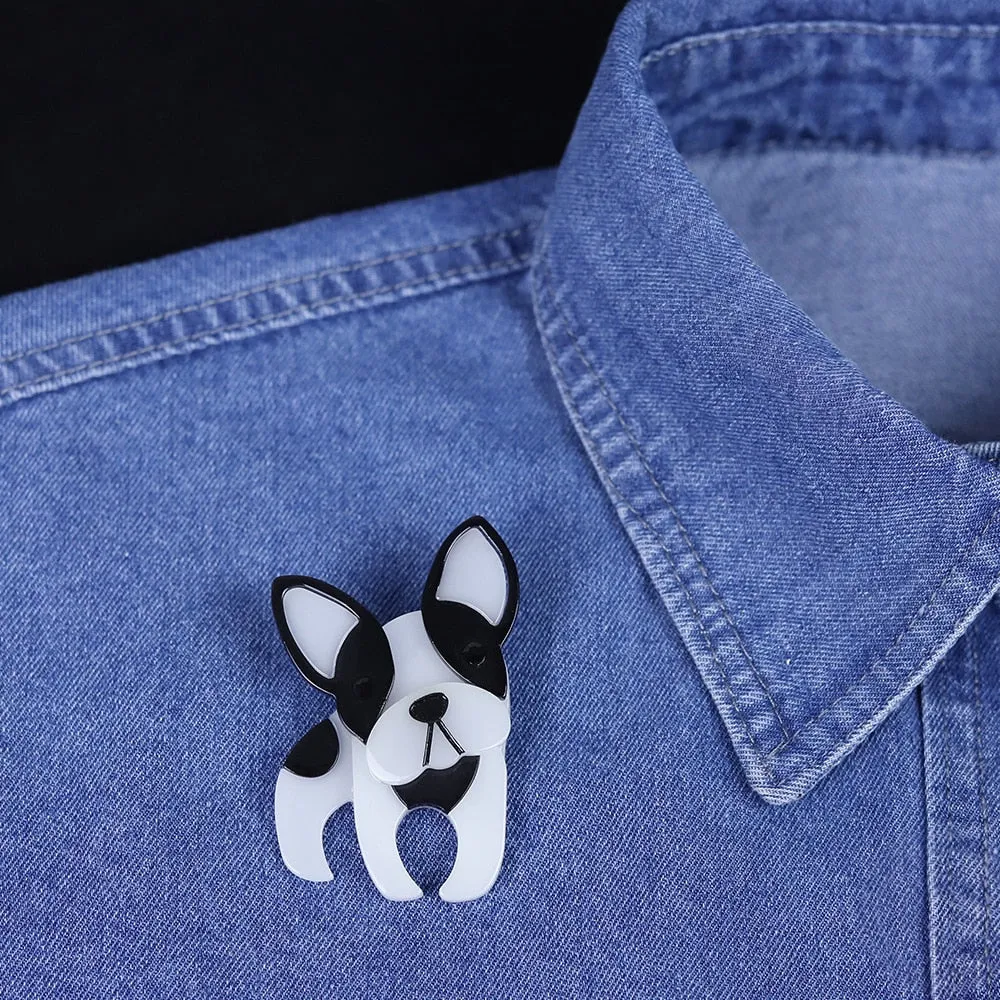 Handmade Fashion Acrylic Dog Brooches For Women