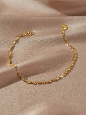 Heart Charm Twist Bracelet
