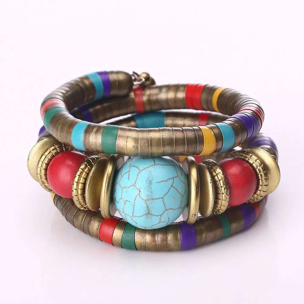 Hot Style Turquoise Snake Bone Bracelet