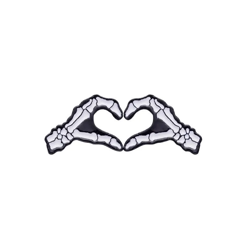 IG Style Cartoon Style Pin Gesture Heart Shape Alloy Stoving Varnish Unisex Brooches