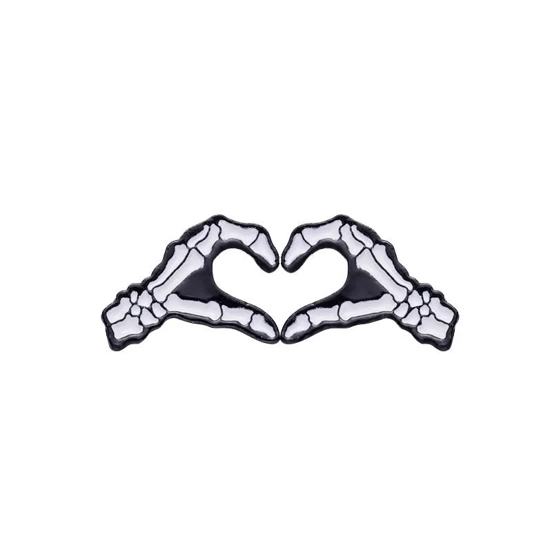 IG Style Cartoon Style Pin Gesture Heart Shape Alloy Stoving Varnish Unisex Brooches
