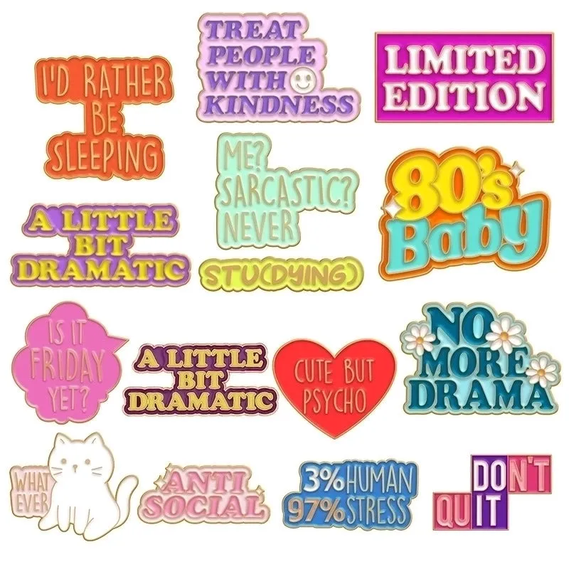 IG Style Simple Style Pin Letter Flower Alloy Stoving Varnish Unisex Brooches