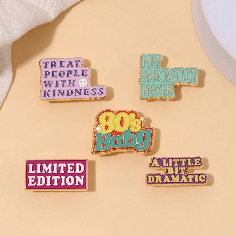 IG Style Simple Style Pin Letter Flower Alloy Stoving Varnish Unisex Brooches