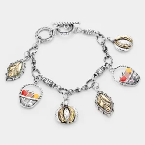 iLLASPARKZ Antique Thanksgiving Charm Bracelet