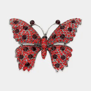 iLLASPARKZ Bubble Stone Embellished Butterfly Pin Brooch