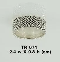 In the verge of an amazing story ~ Celtic Knotwork Sterling Silver Ring TR671
