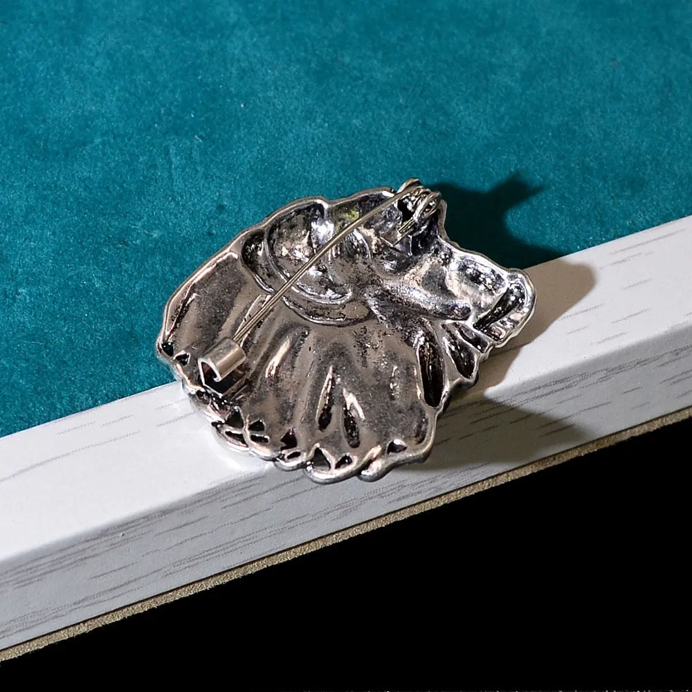 Indian Chief Head Brooch New Design Vintage Fashion Pin Feather Style High Quality Coat Accessories
