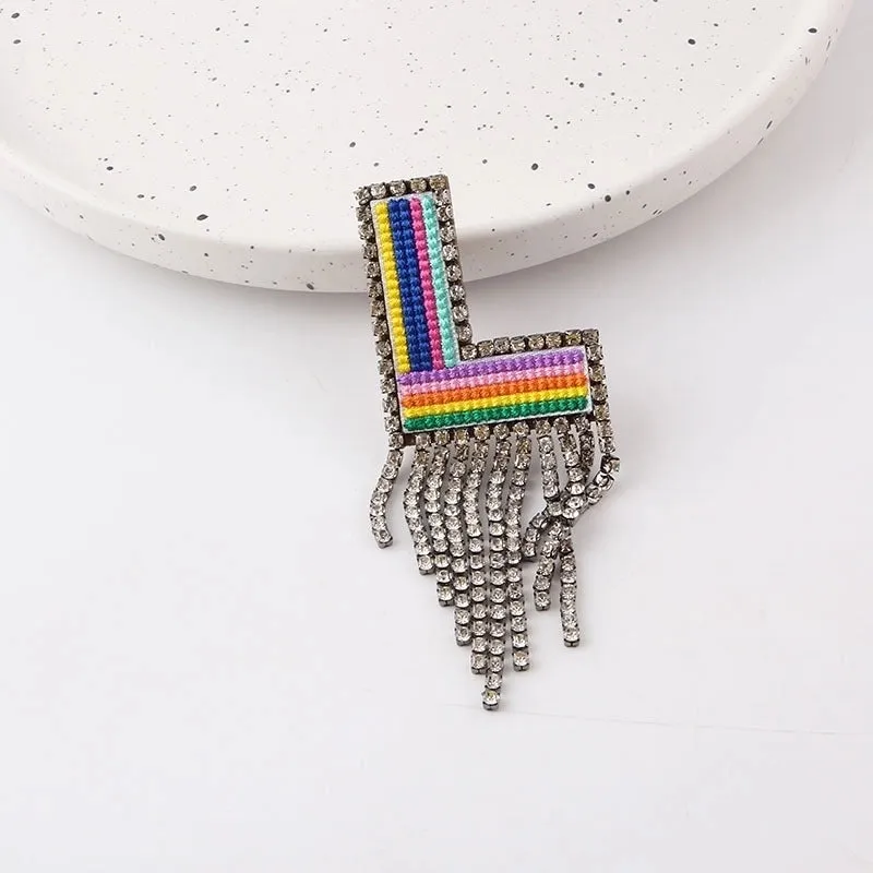 Korean Style Pin Letter Rhinestone Inlay Women'S Brooches