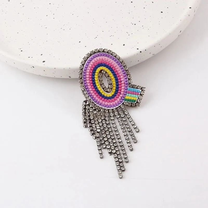 Korean Style Pin Letter Rhinestone Inlay Women'S Brooches
