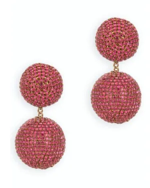 Krystal Earrings in Fuchsia | Fuchsia
