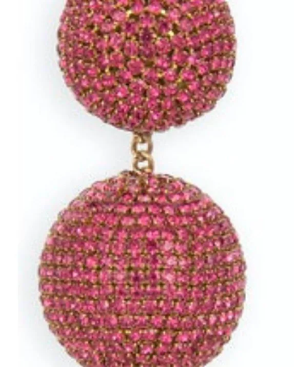 Krystal Earrings in Fuchsia | Fuchsia