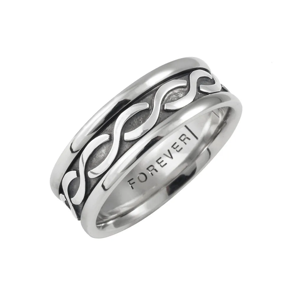 LADIES CELTIC SERPENT'S WAVE WEDDING BAND