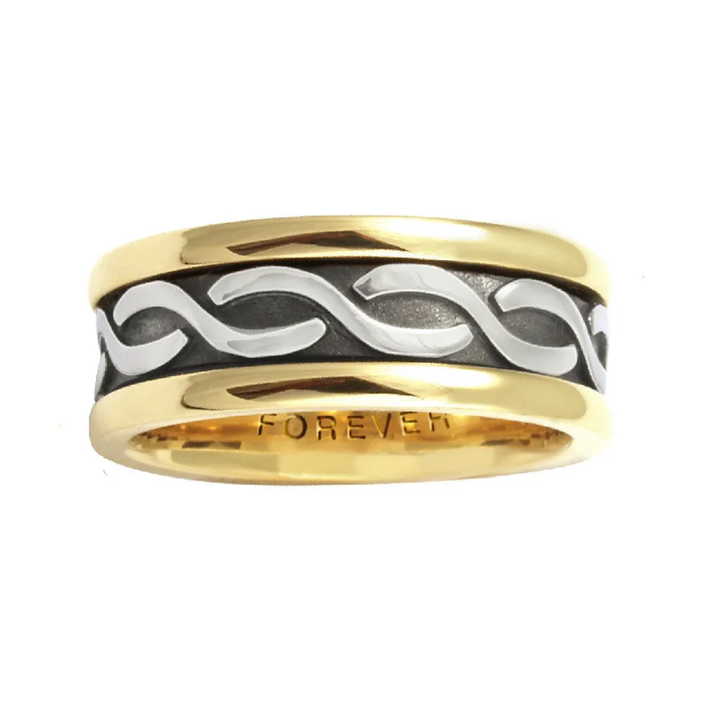 LADIES CELTIC SERPENT'S WAVE WEDDING BAND