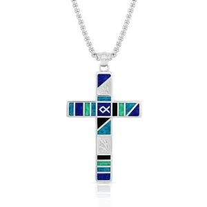 Legends Block Color Cross Necklace by Montana Silversmiths NC5097