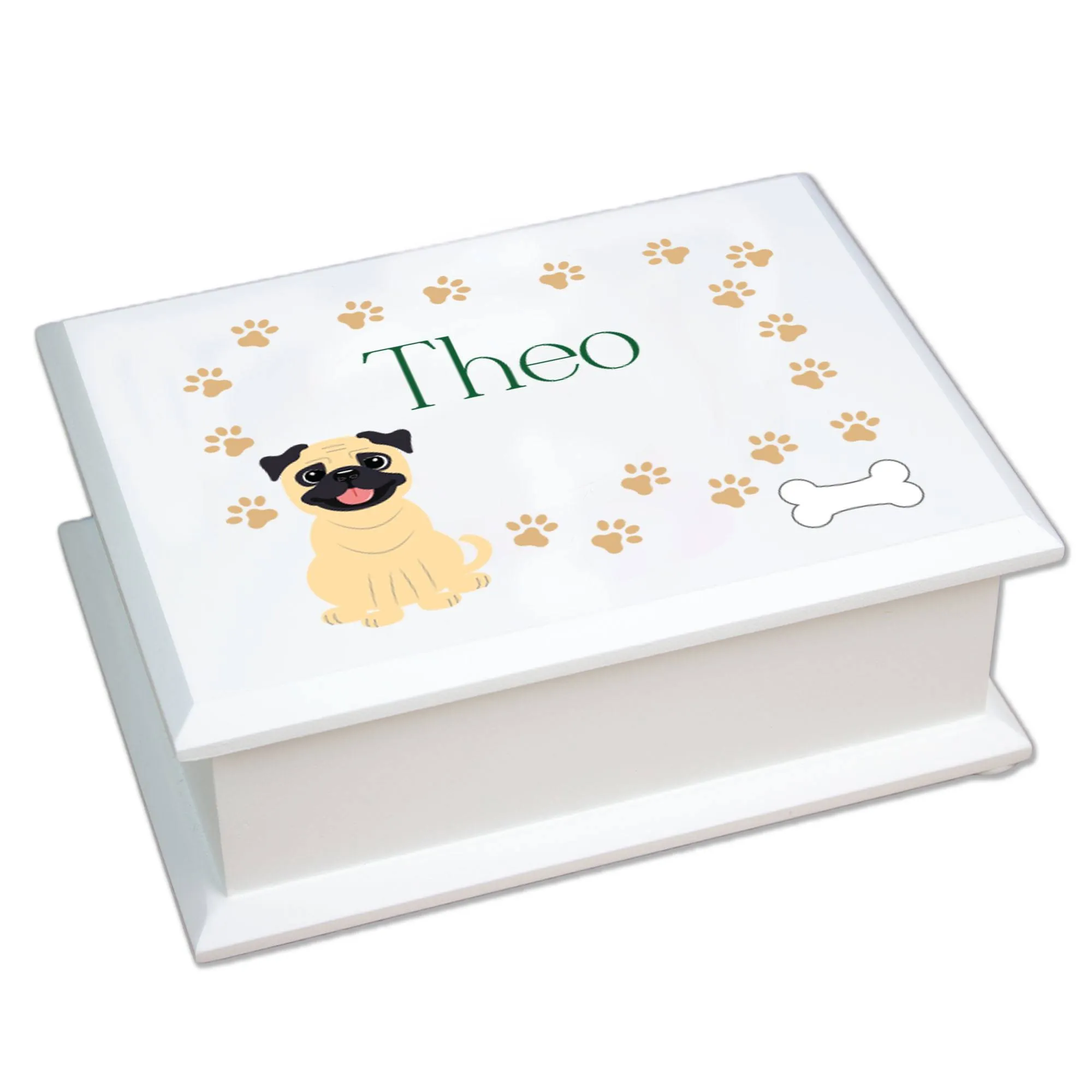 Lift Top Jewelry Box - Dog Breed