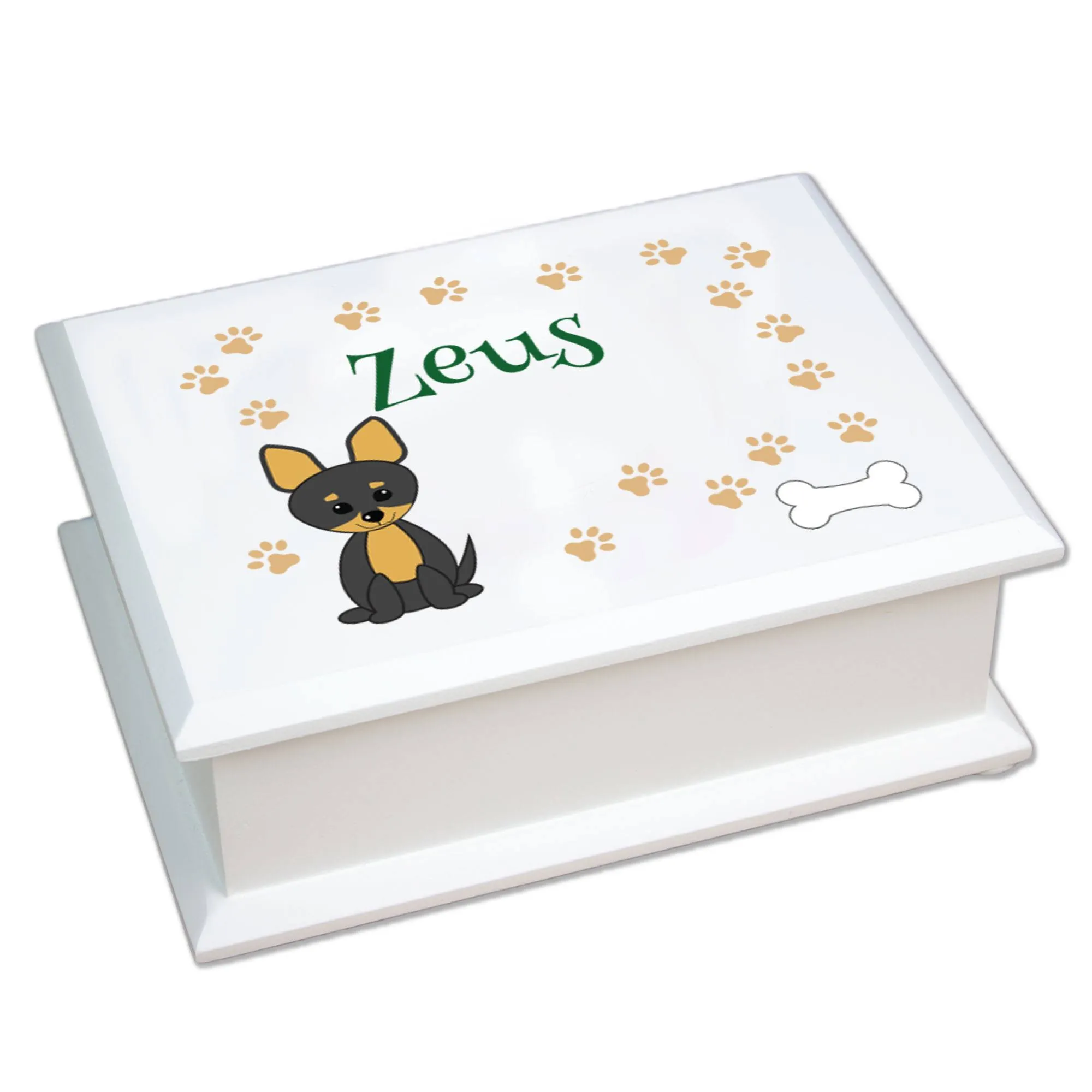 Lift Top Jewelry Box - Dog Breed