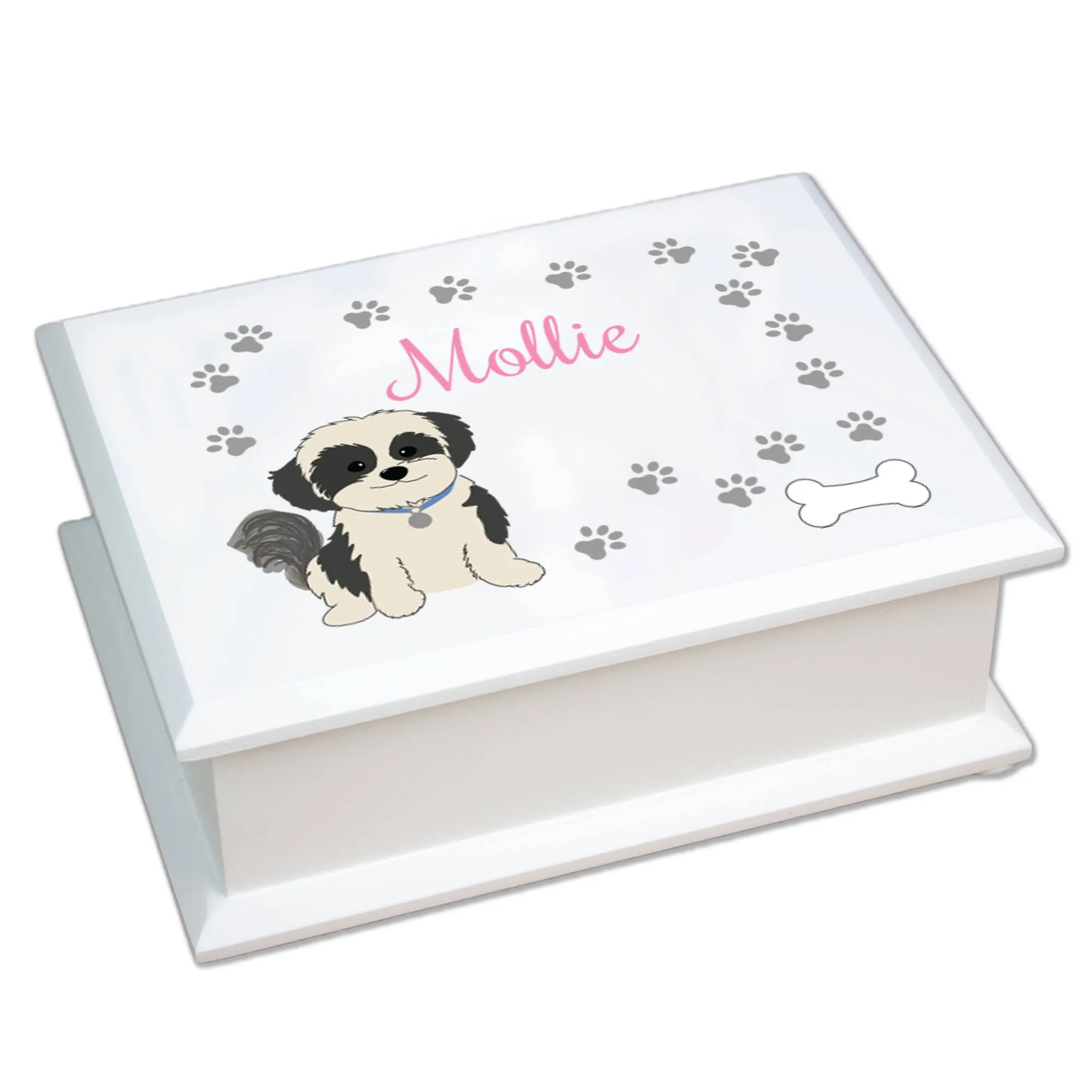 Lift Top Jewelry Box - Dog Breed