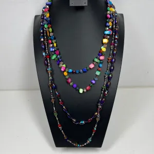 Lot of 3 Colorful Beaded Necklaces for Layering