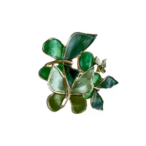 Magnetic Brooch - Green Butterfly Garden