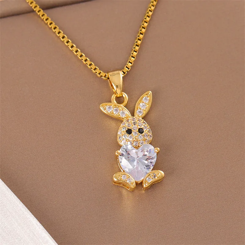 Minimalist Animal Stainless Steel Electroplating Necklaces