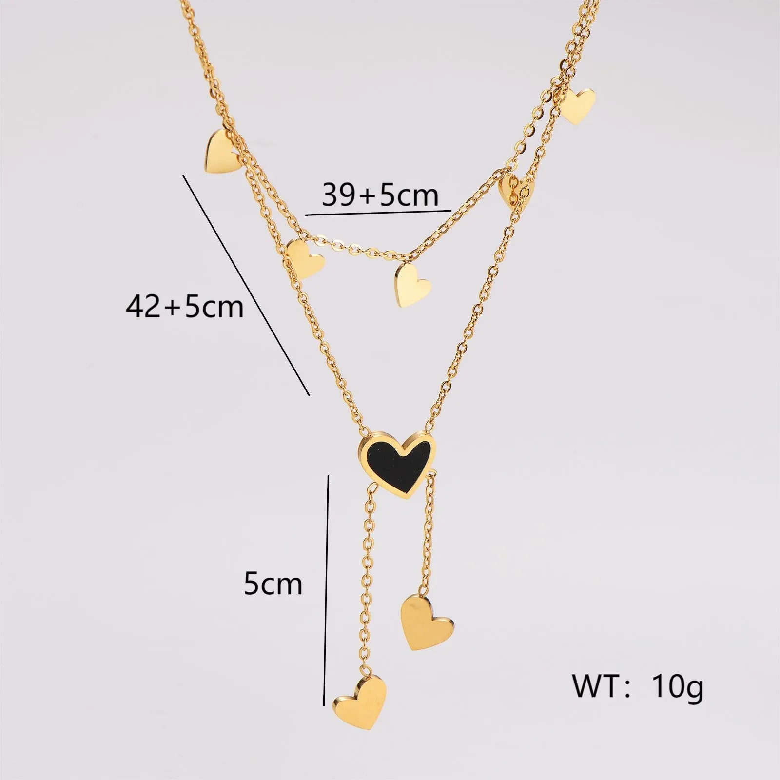 Minimalist Asymmetrical Tassel Bowknot Stainless Steel Electroplating Necklaces