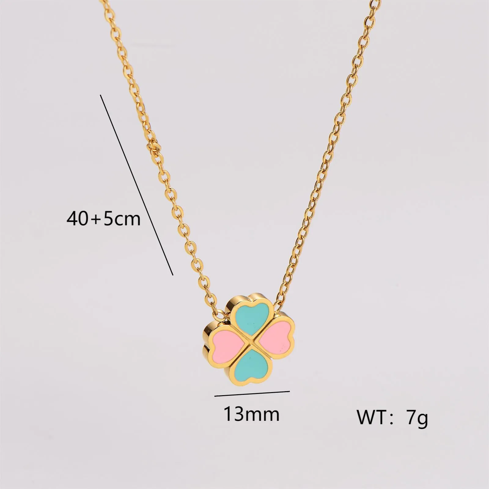 Minimalist Asymmetrical Tassel Bowknot Stainless Steel Electroplating Necklaces