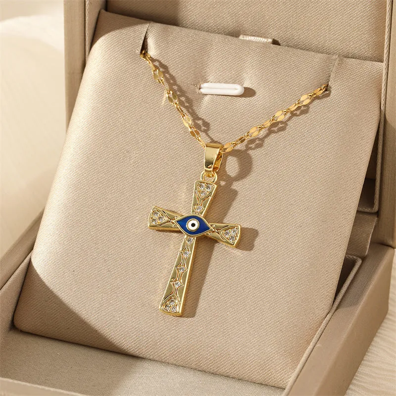 Minimalist Heart Geometric Stainless Steel Electroplating Necklaces