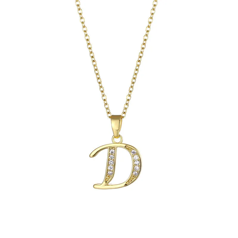 Minimalist Letter Text Number Stainless Steel Electroplating Necklaces