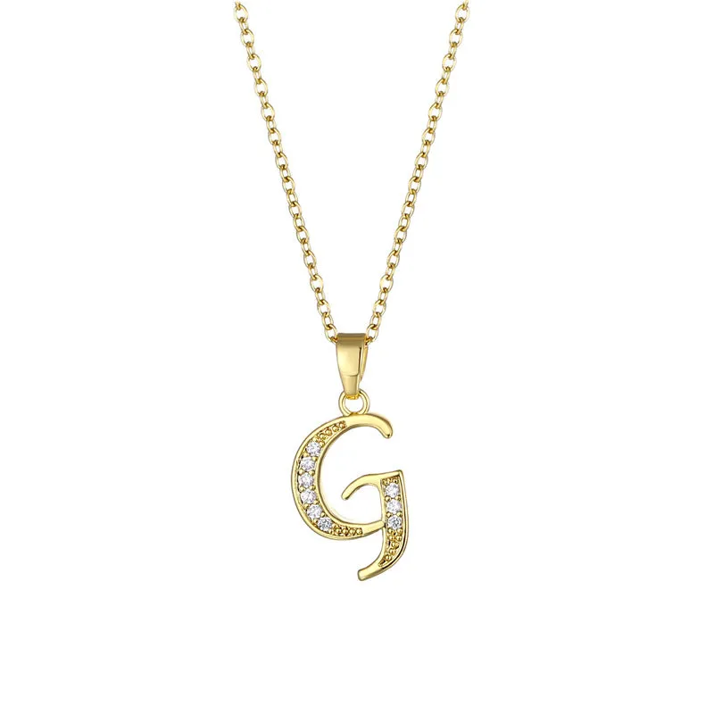 Minimalist Letter Text Number Stainless Steel Electroplating Necklaces