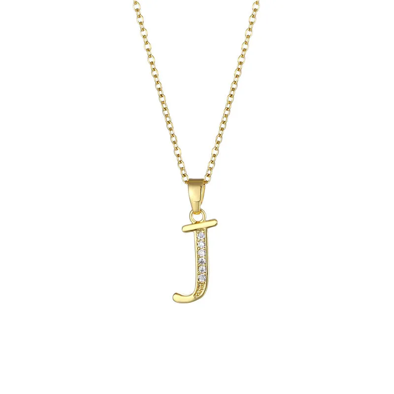 Minimalist Letter Text Number Stainless Steel Electroplating Necklaces