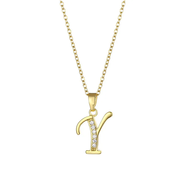 Minimalist Letter Text Number Stainless Steel Electroplating Necklaces