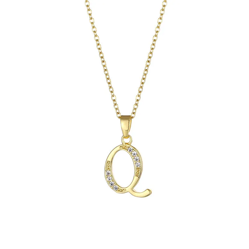 Minimalist Letter Text Number Stainless Steel Electroplating Necklaces