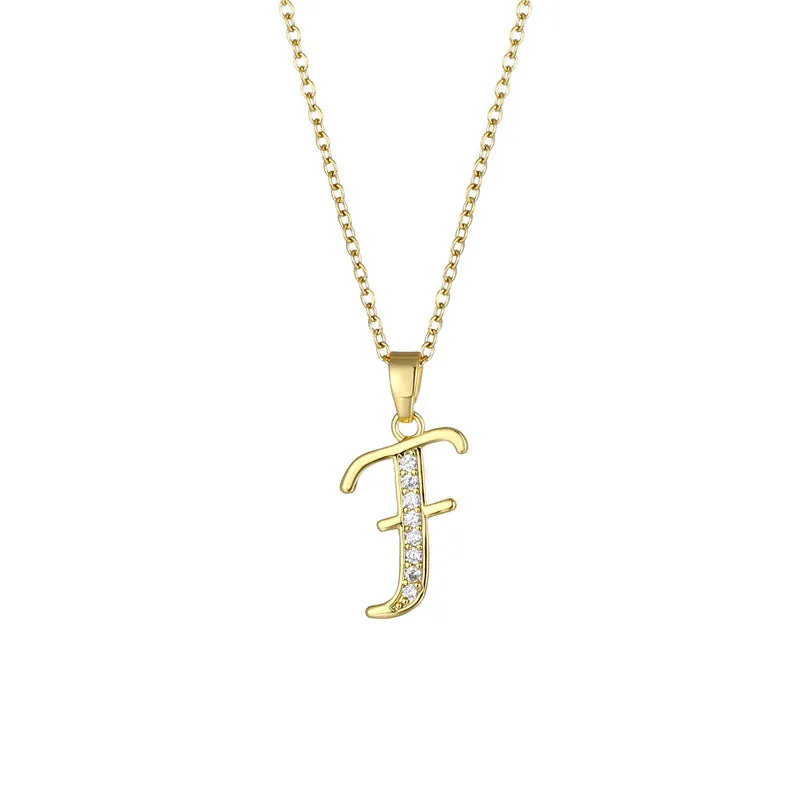 Minimalist Letter Text Number Stainless Steel Electroplating Necklaces