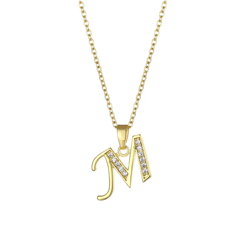 Minimalist Letter Text Number Stainless Steel Electroplating Necklaces