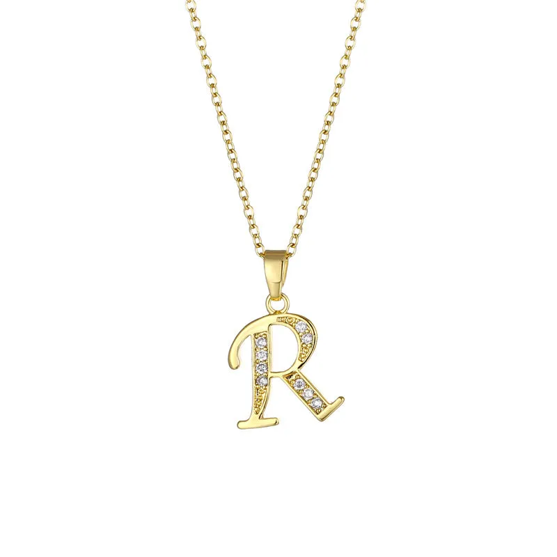 Minimalist Letter Text Number Stainless Steel Electroplating Necklaces