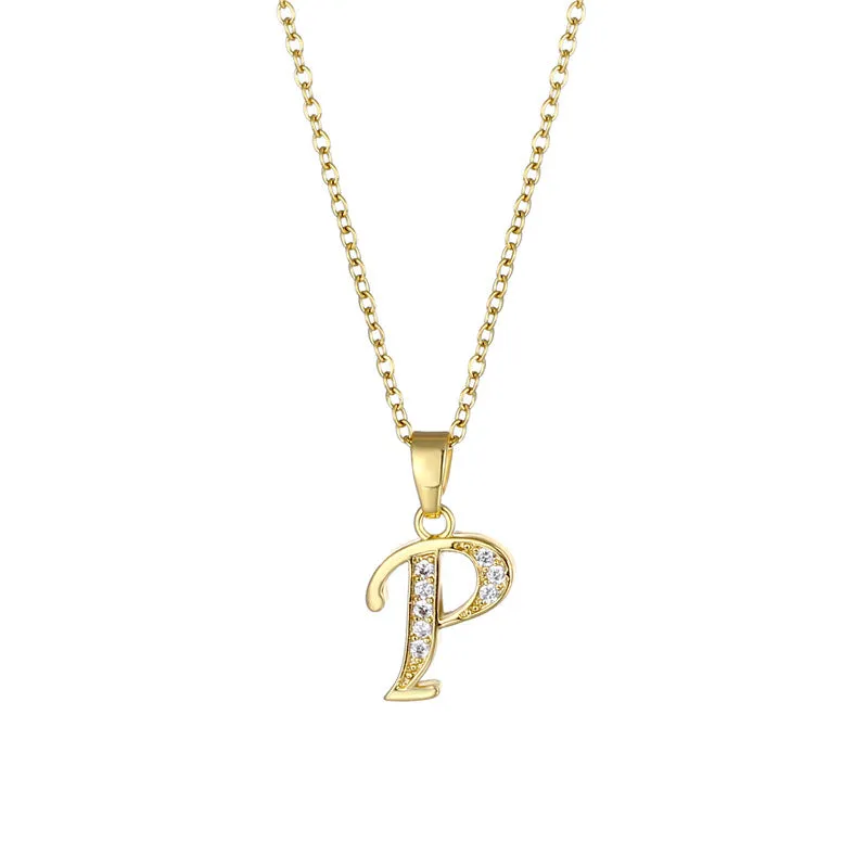 Minimalist Letter Text Number Stainless Steel Electroplating Necklaces
