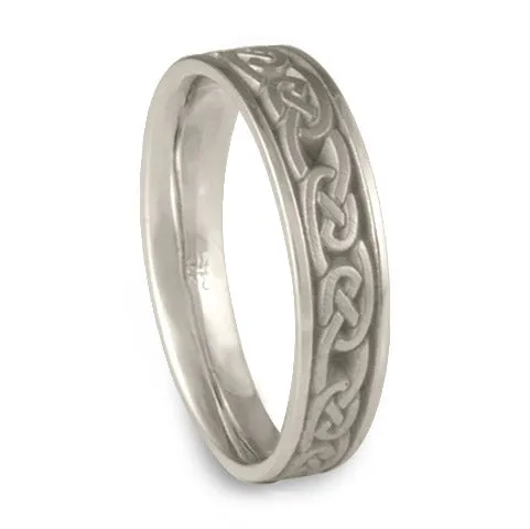 Narrow Cheek to Cheek Wedding Ring in Platinum
