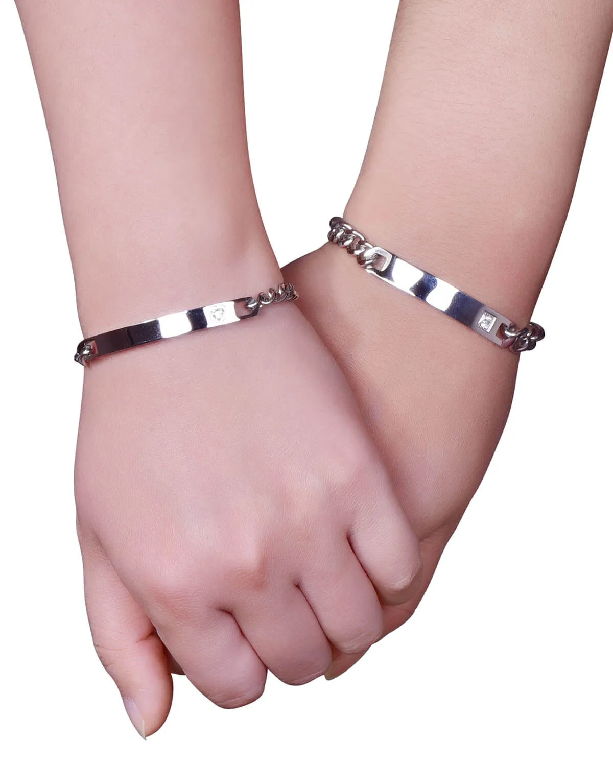 NEHZUS Couple Bracelets Women's Men's Jewelry Stainless Steel Personalized Bracelet