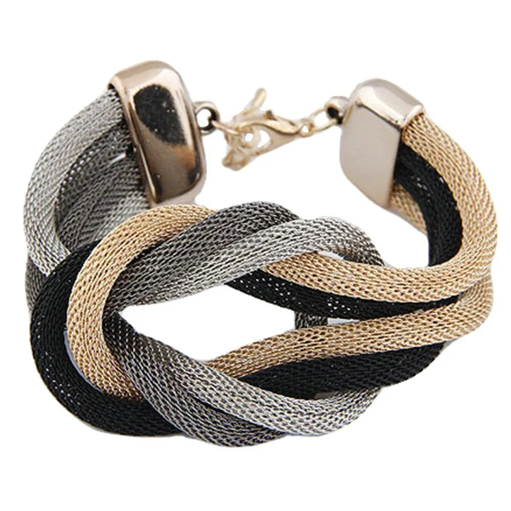 New Bangles & Bracelets for Women Men Jewelry Punk Alloy Chain Charms Cuff Accessories