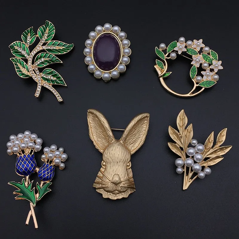 New Baroque Style Brooch Literary Simple Classical Brooches For Woman