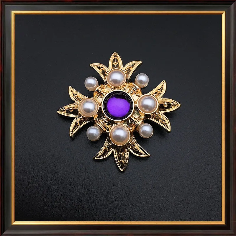 New Baroque Style Brooch Literary Simple Classical Brooches For Woman