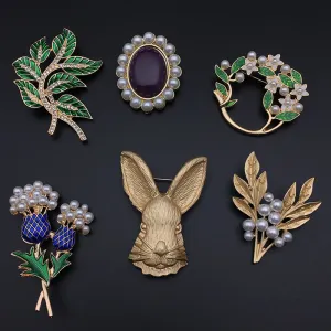 New Baroque Style Brooch Literary Simple Classical Brooches For Woman