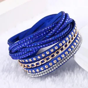New Hot Selling Fashion Leather Bracelet! Charm Bracelets Bangles For Women !Buttons Adjust Size