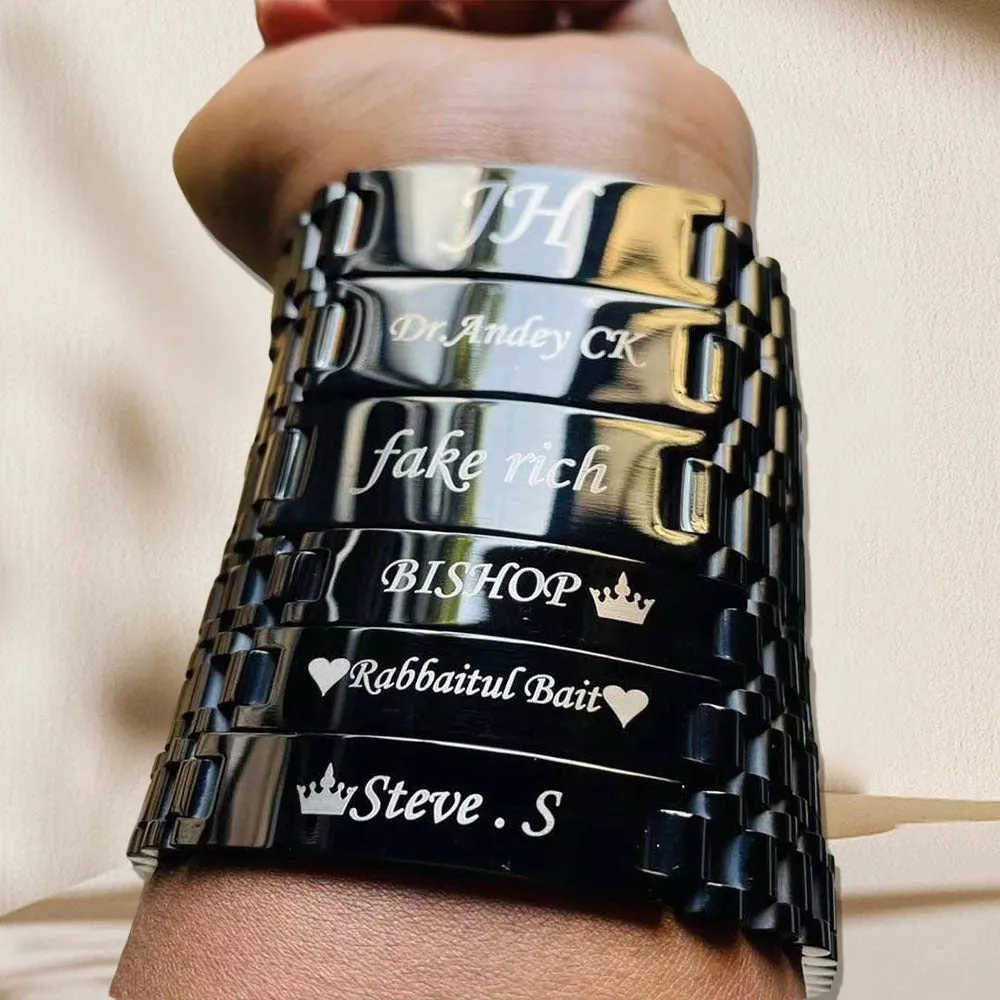 No-tarnish Medical Grade Titanium Strap Shop Personalized Bracelet